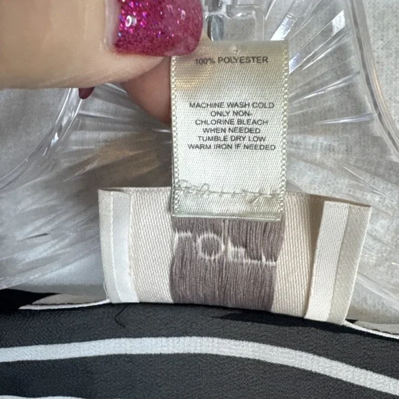 LOFT Ann Taylor Sheer Striped Sleeveless Top XS Black White Contrast - Picture 8 of 8